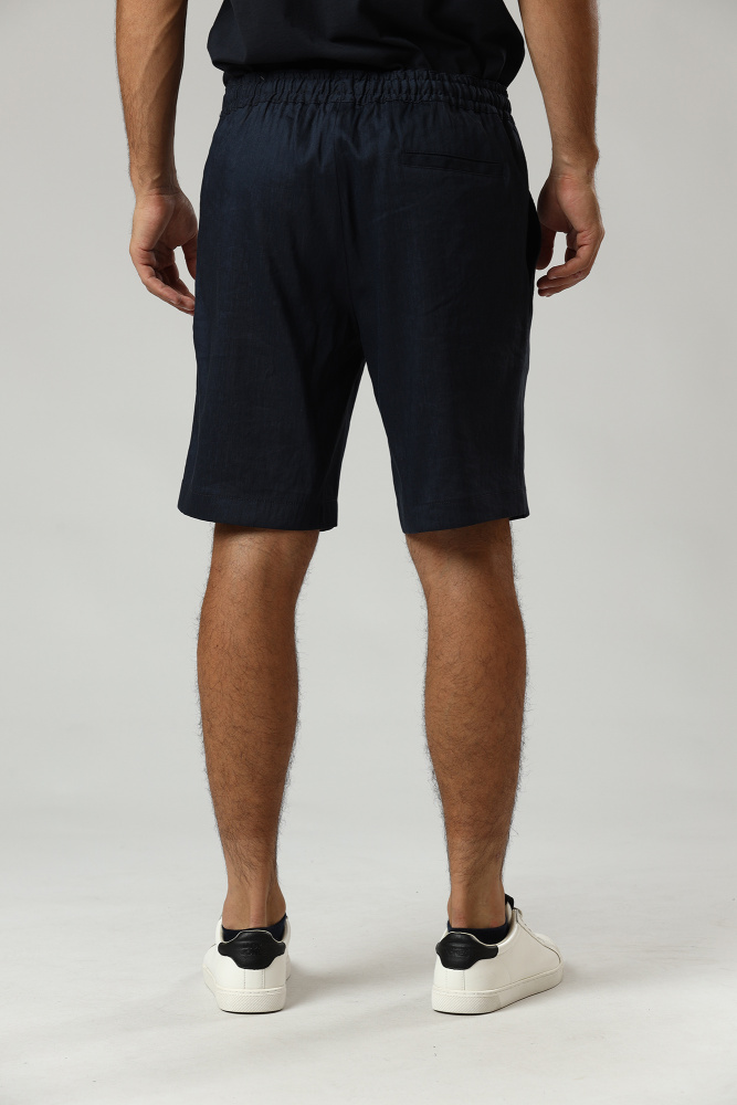 30032097_10013342 Шорты льняные Strellson Синий