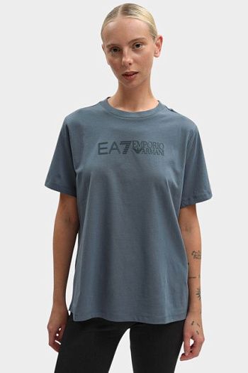 Футболка хлопковая серая EA7