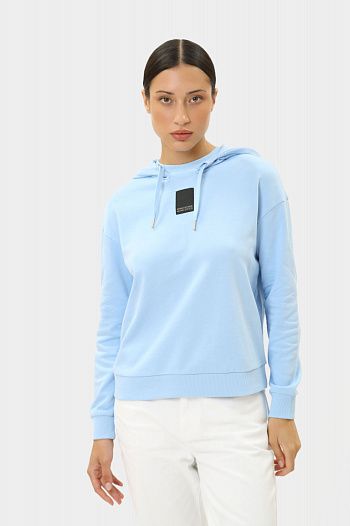 Худи хлопковое голубое  Armani Exchange