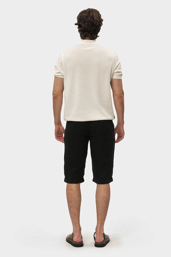 Шорты льняные Karl Lagerfeld Черный