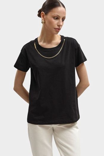 Футболка хлопковая черная Armani Exchange