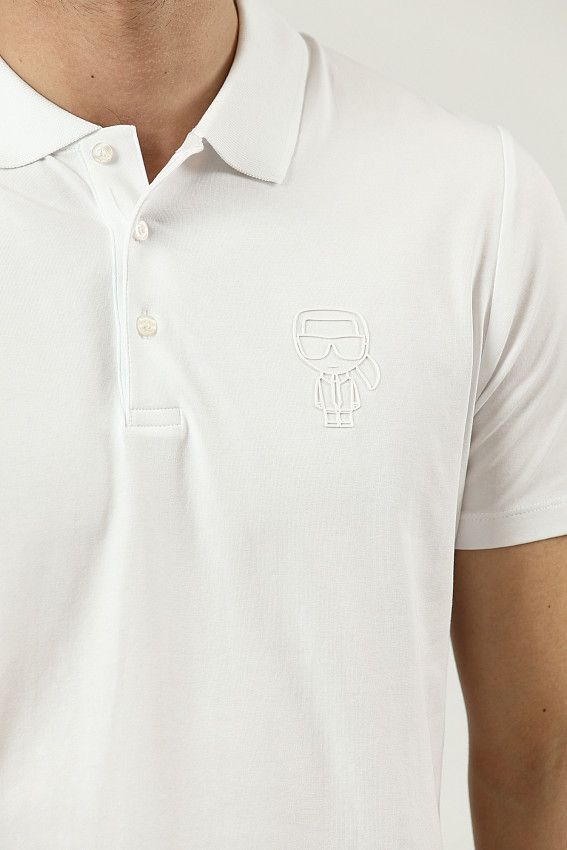 Поло Karl Lagerfeld Белый