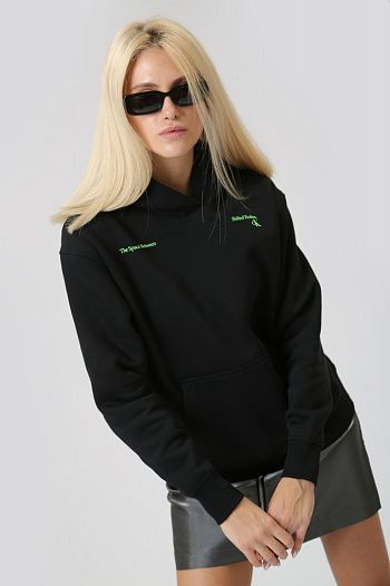 Худи хлопковое черное  Calvin Klein Jeans