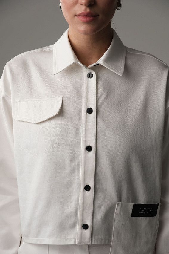 Рубашка с длинным рукавом The Hills Молочный