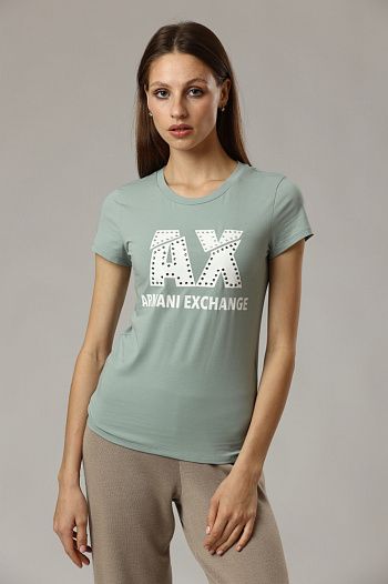 Футболка хлопковая серая Armani Exchange