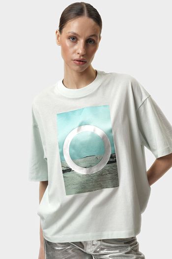 Футболка хлопковая серая Armani Exchange