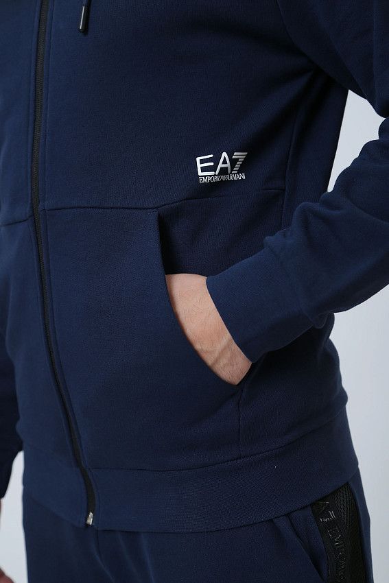 Толстовка с капюшоном EA7 Синий