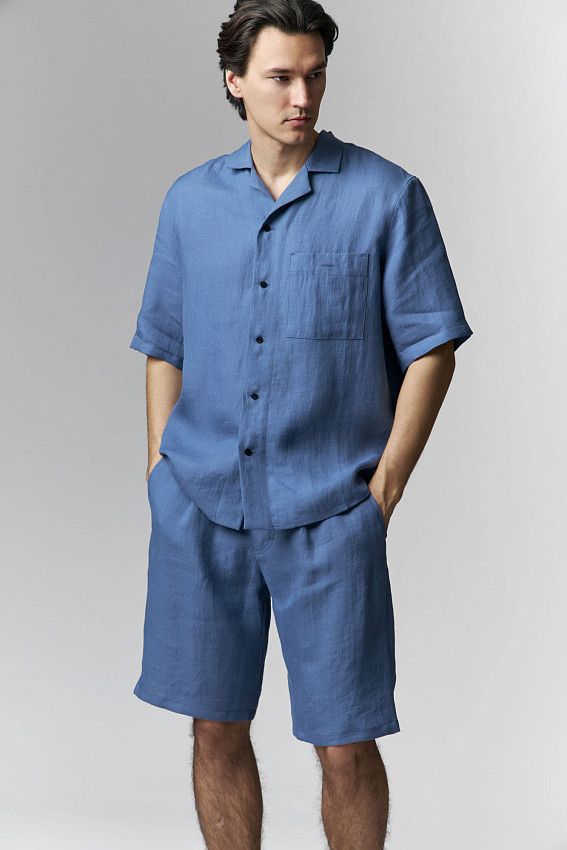 Рубашка с коротким рукавом The Hills Голубой