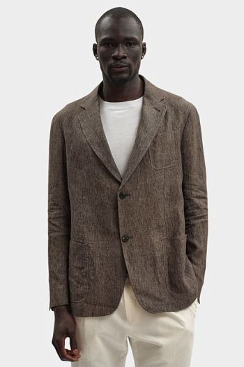 Пиджак из льна Emporio Armani
