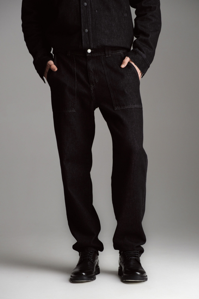 M-242-ТН-56-0060 Джинсы прямые The Hills Черный