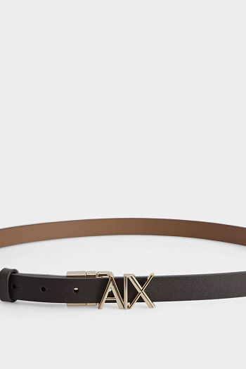 Ремень черный кожаный Armani Exchange