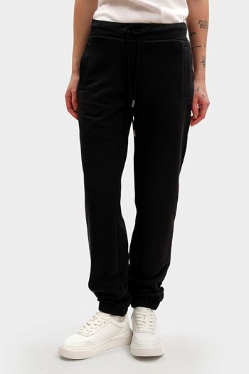 Брюки спортивные хлопковые черные Trussardi