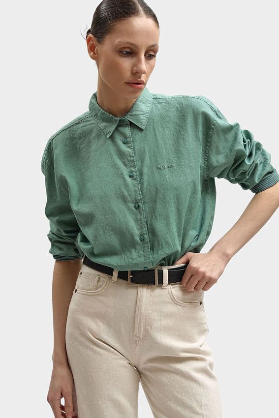 Рубашка Pepe Jeans Зеленый