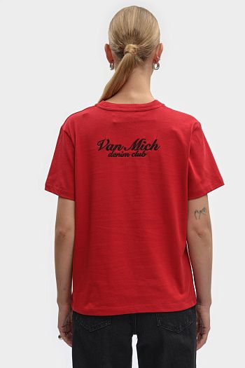 Свитшот хлопковый красный Van Mich