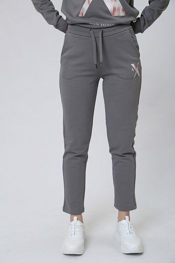 Брюки спортивные хлопковые серые Armani Exchange