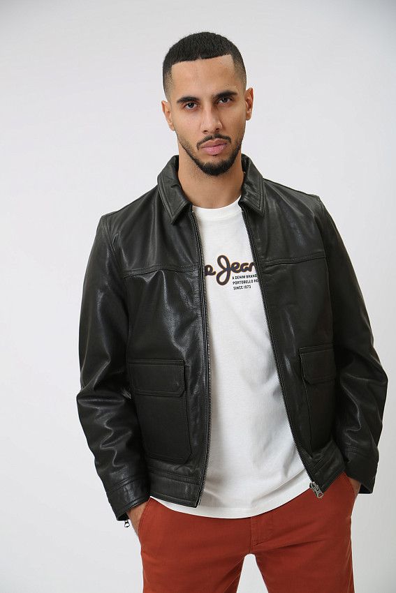 Куртка кожаная Pepe Jeans Черный