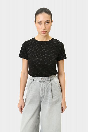 Футболка хлопковая черная Armani Exchange