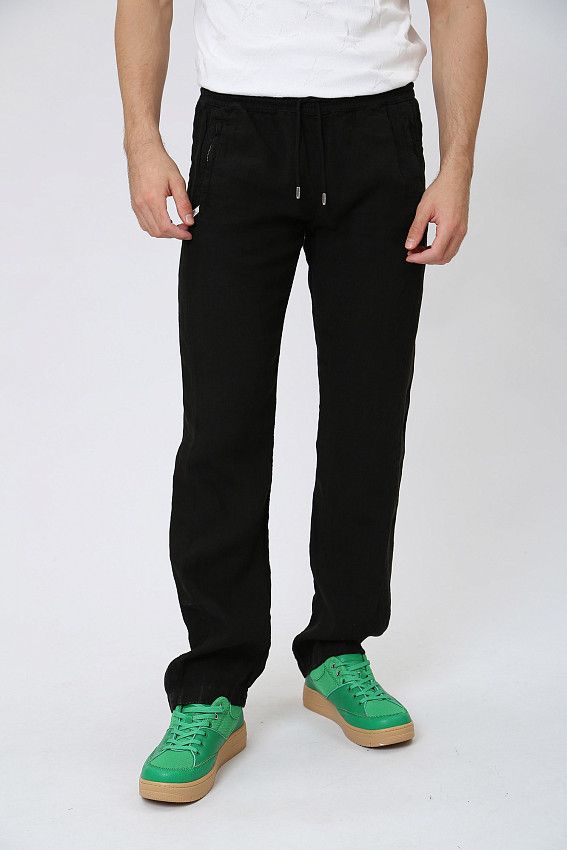 Брюки льняные Karl Lagerfeld Черный