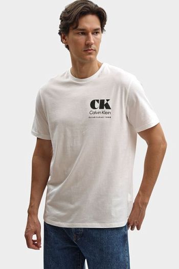 Футболка хлопковая белая Calvin Klein Jeans