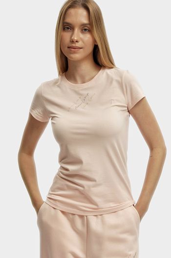 Футболка хлопковая молочная Armani Exchange