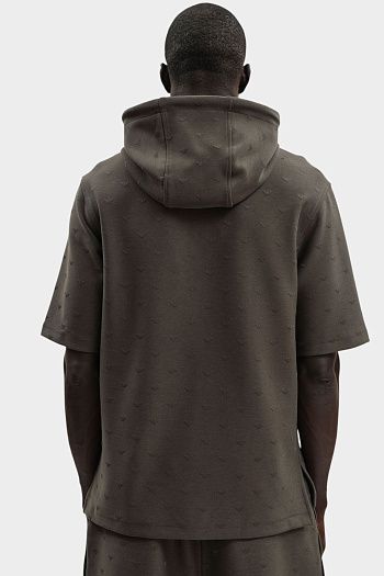 Худи из хлопка Emporio Armani