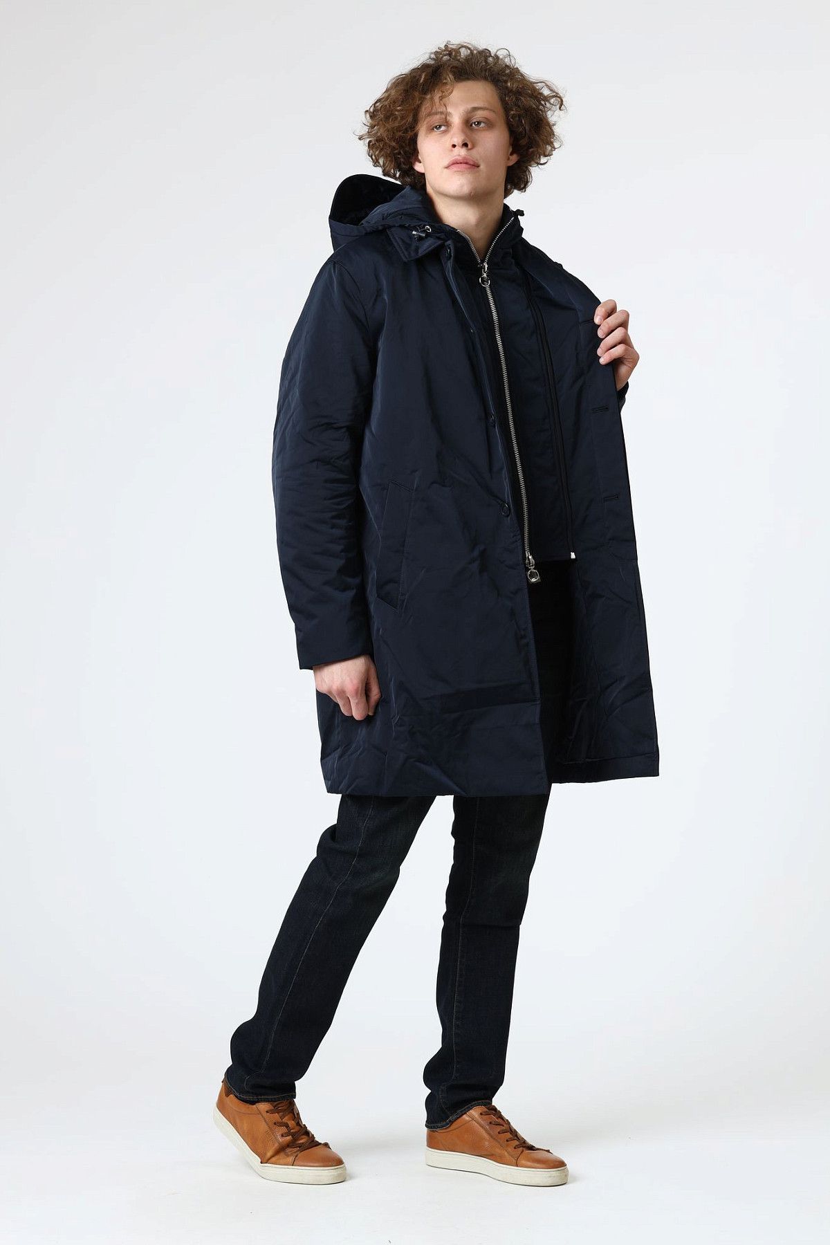 Плащ утепленный Armani Exchange Синий