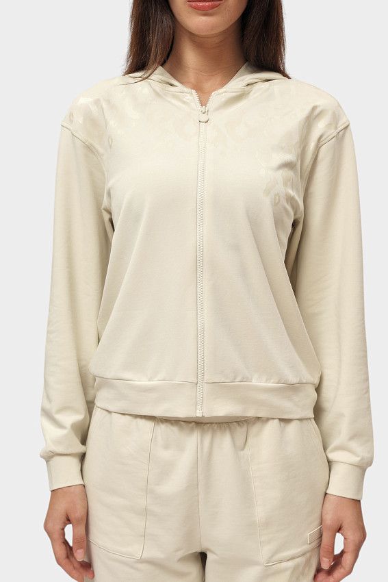 Толстовка с капюшоном EA7 Бежевый