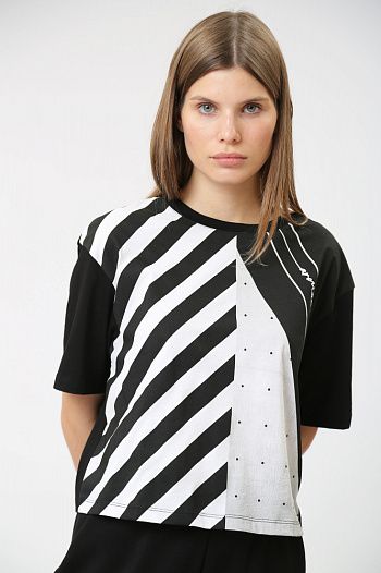 Футболка хлопковая черная Armani Exchange