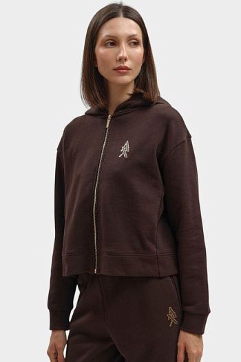 Толстовка хлопковая коричневая Armani Exchange