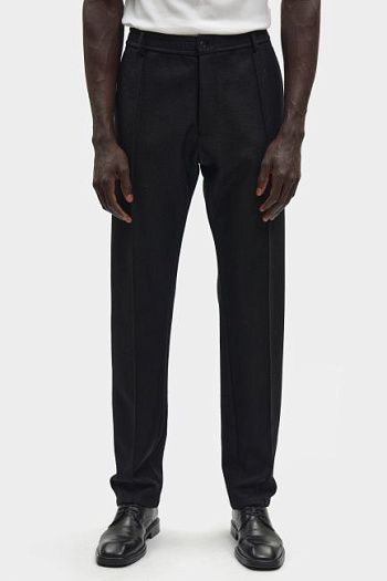 Брюки классические шерстяные черные Emporio Armani