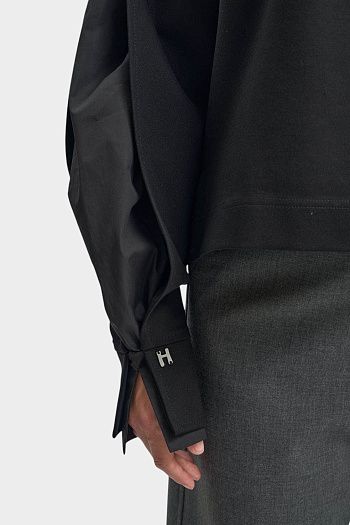 Свитшот хлопковый черный Armani Exchange