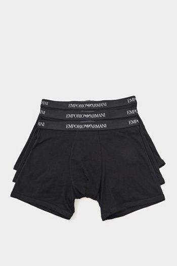 Комплект трусов хлопковый черный Emporio Armani