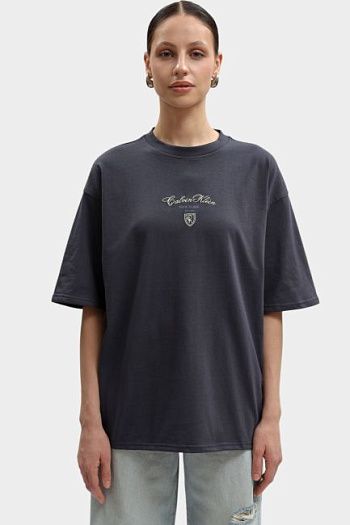 Футболка хлопковая черная Calvin Klein Jeans