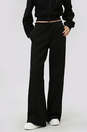 Брюки спортивные хлопковые черные Trussardi