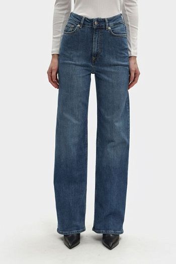 Джинсы широкие синие Pepe Jeans