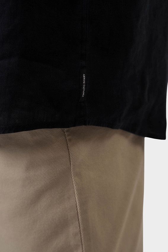 Рубашка льняная Armani Exchange Синий