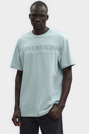 Футболка хлопковая голубая Bikkembergs