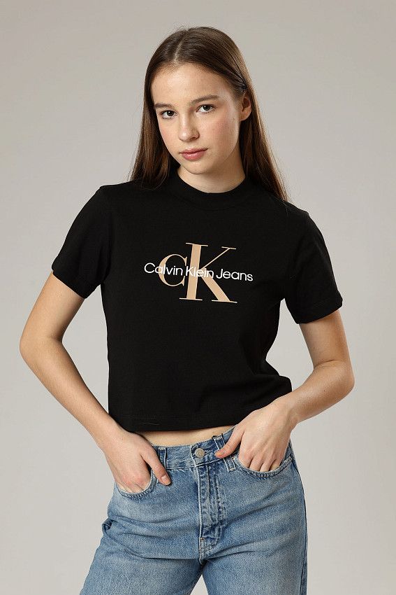 Футболка кроп-топ Calvin Klein Jeans Calvin Klein Jeans Черный
