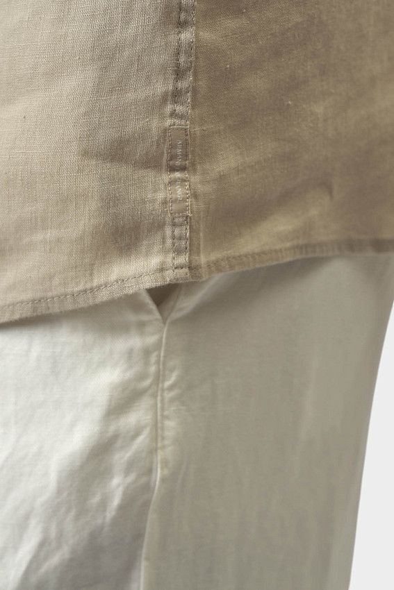 Рубашка льняная Armani Exchange Бежевый