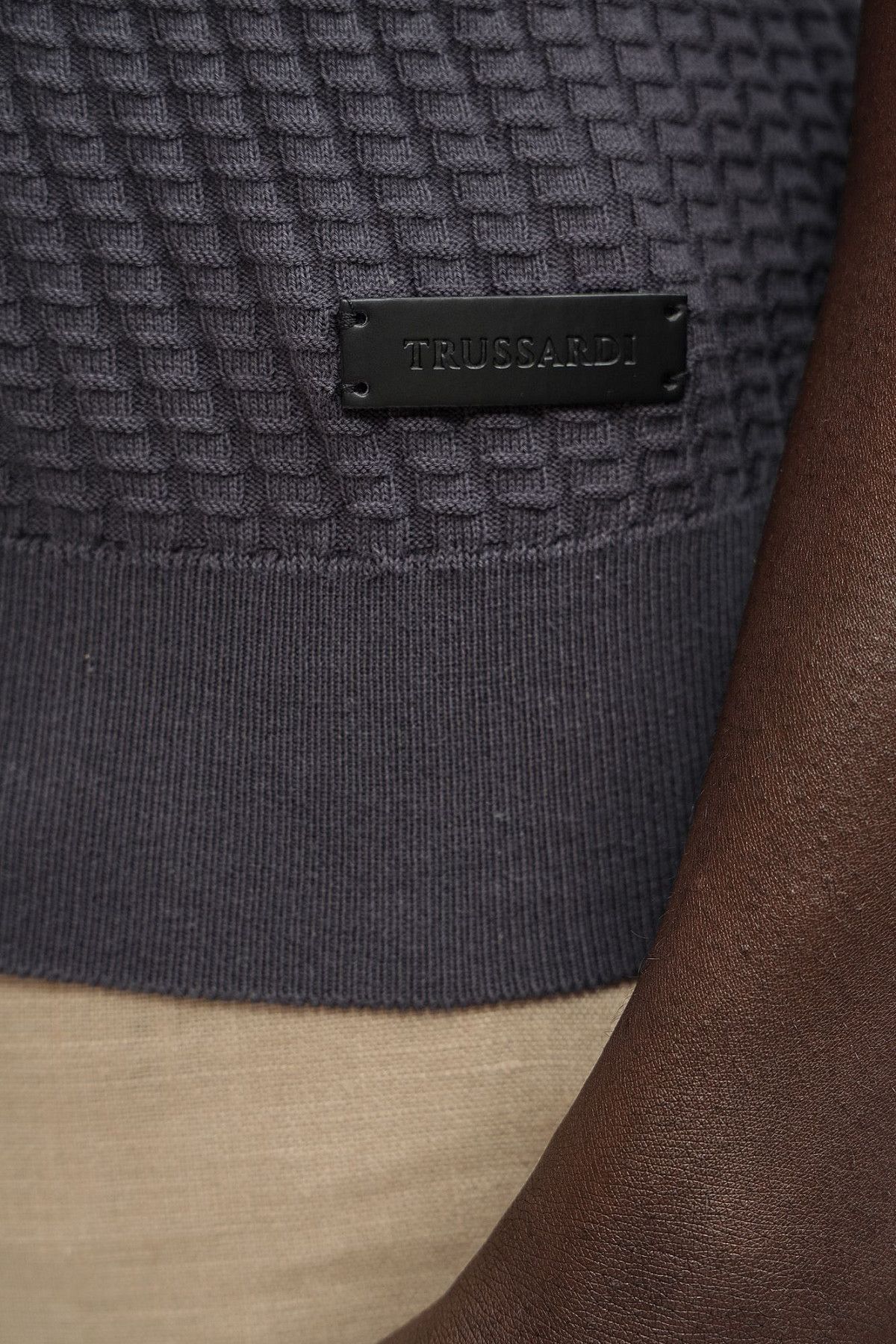 Поло трикотажное Trussardi Серый