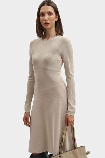 Платье повседневное из вискозы бежевое Armani Exchange