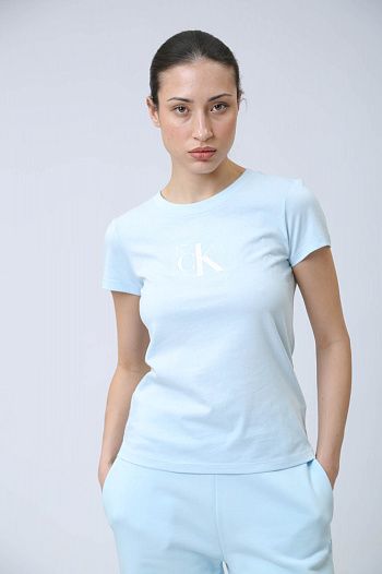 Футболка хлопковая голубая Calvin Klein Jeans