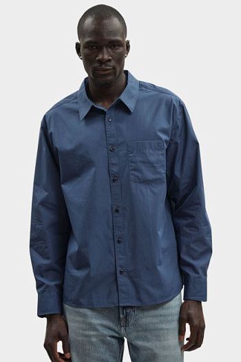 Рубашка хлопковая синяя Calvin Klein Jeans