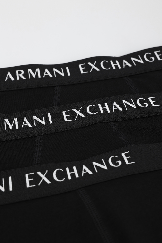957028_CC282 Трусы 3 шт Armani Exchange Черный