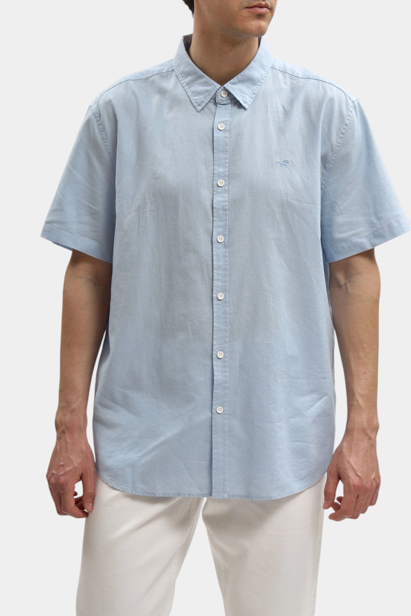 1017845 Рубашка Mustang Голубой