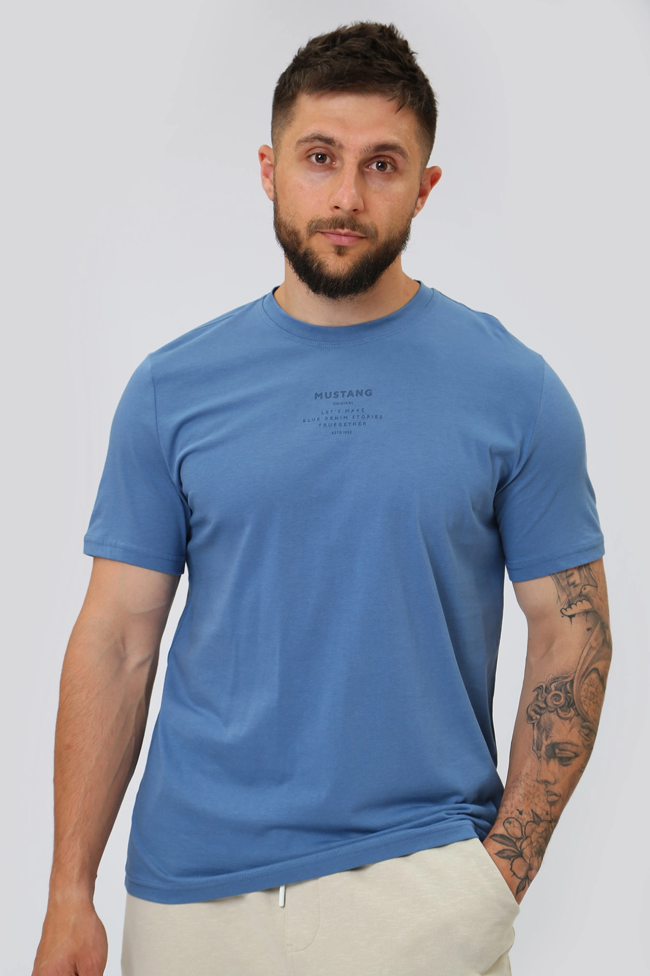 1013806 Футболка Mustang Синий