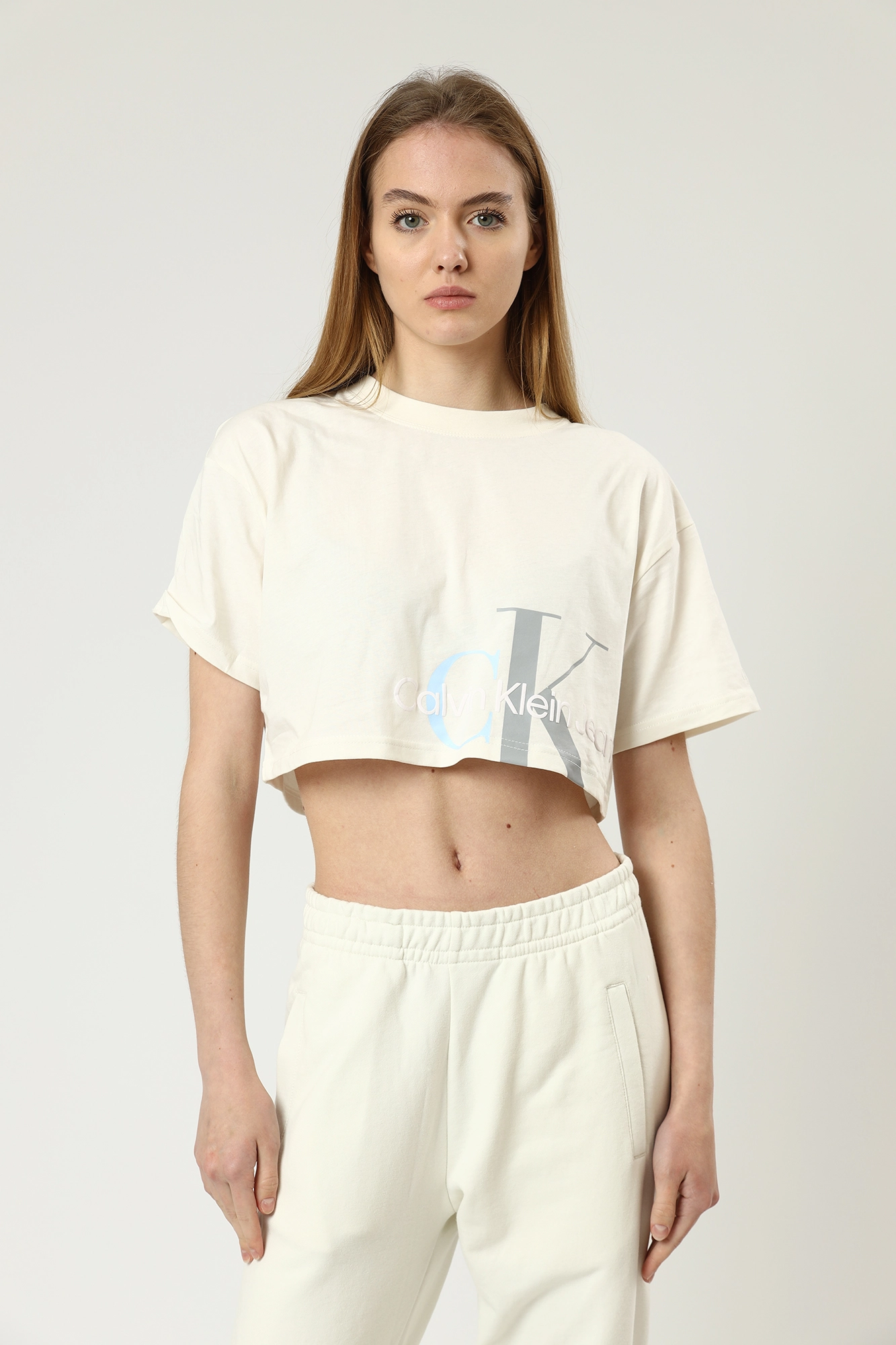 Calvin klein crop tshirt clearance