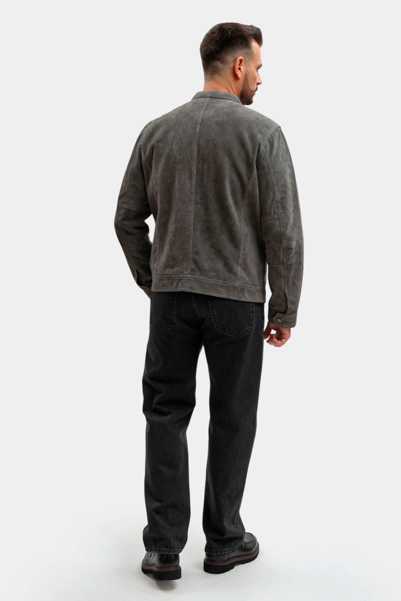 80000830_110165 Куртка кожаная Strellson Серый