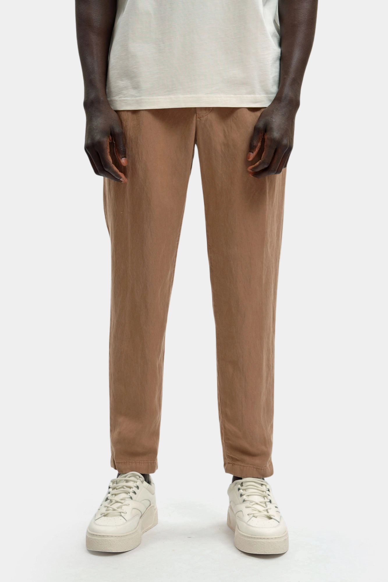 30102699_10015385 Брюки льняные чиносы Strellson Бежевый