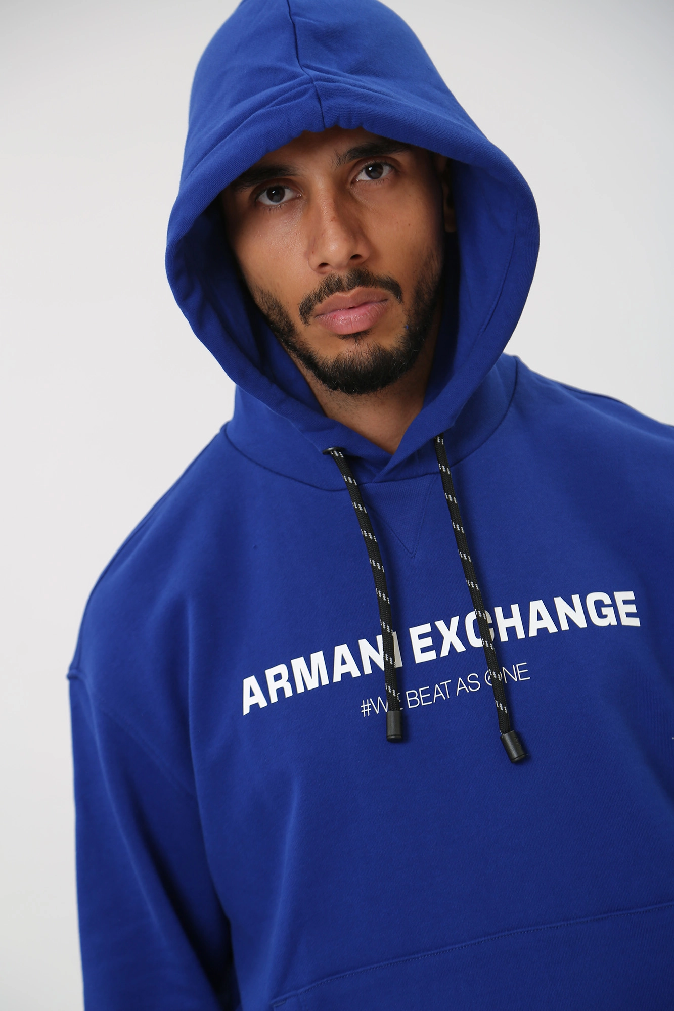 Armani exchange blue hoodie deals